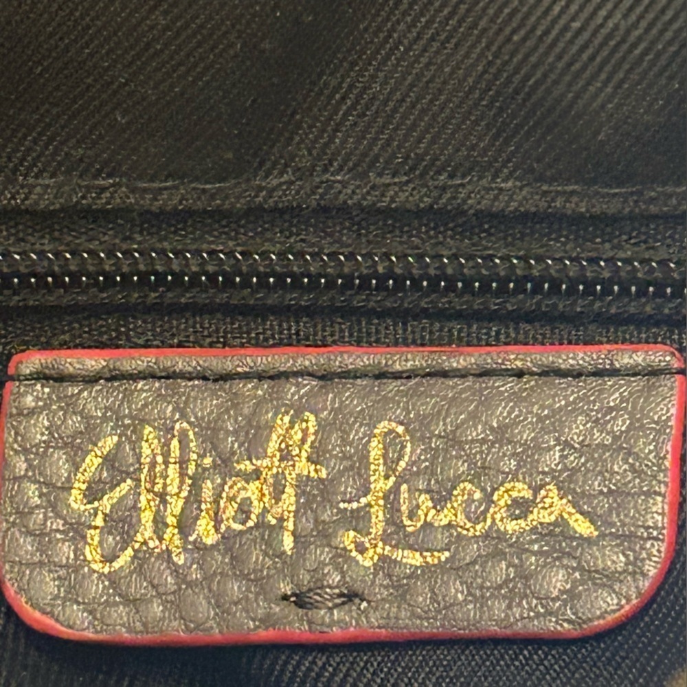 Elliott Lucca Grey Supple Leather Crossbody Bag Outside Pockets Zip Closure - Picture 14 of 15